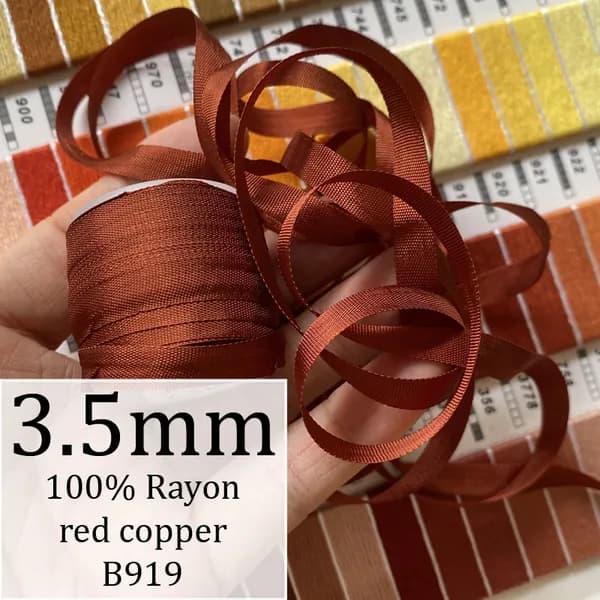 100% вискозная лента для вышивки, шитья и украшения кукол 3.5mm