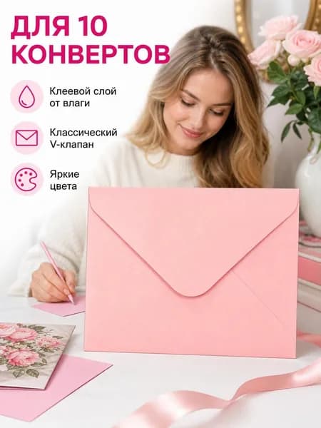 Конверт для бонусных карт 10х7 см, зеленый, 10 шт