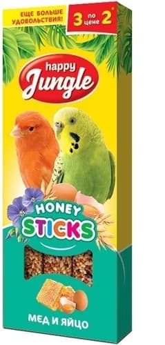Happy Jungle Палочки для птиц Мед и яйцо