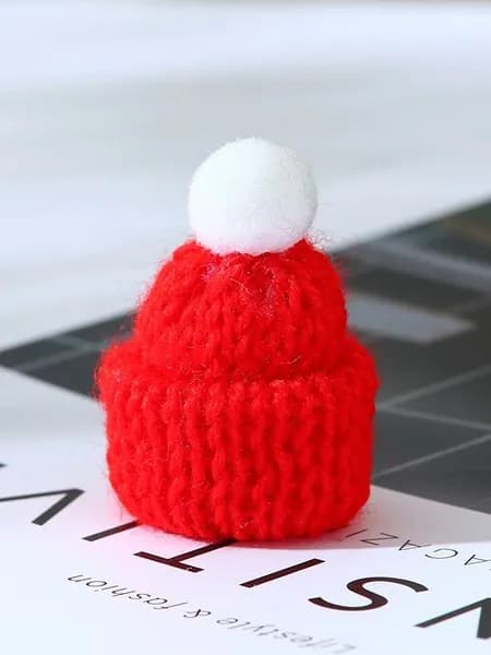 Елочная игрушка 3 см Шляпка, Шар разноцветный 5 шт.