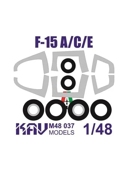 Окрасочная маска на F-15 A/C/E (Italeri) KAV M48 037