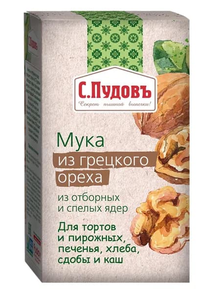 Мука С.Пудовъ из грецкого ореха, 200 г