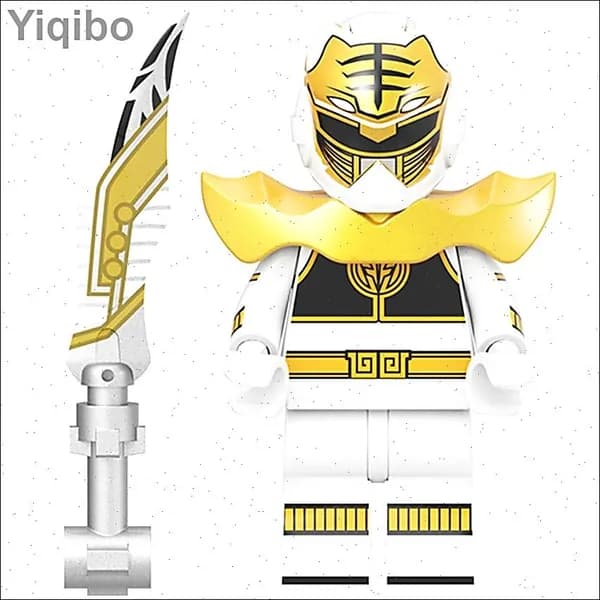 Фигурка персонаж сериала "Power Rangers", Белый рейнджер, конструктор