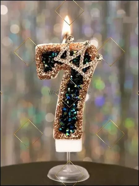 Свечи для торта цифра 7 "1", 8 см, 1 шт