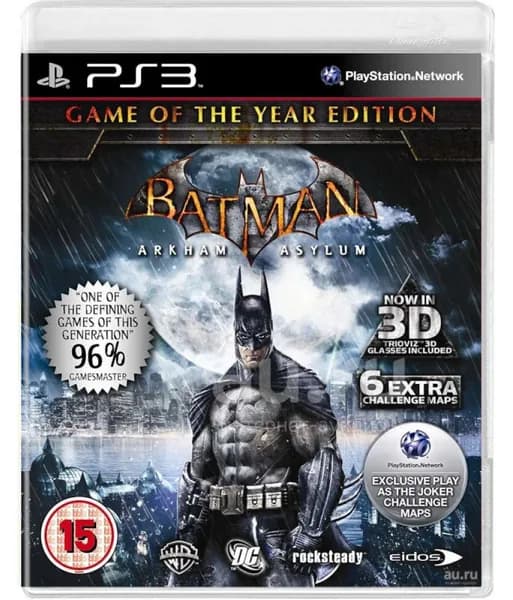 Игра Batman Arkham Asylum Game of the Year Edition. Издание на диске. Русская версия на ps3.