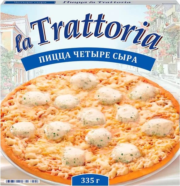 Пицца LA TRATTORIA 4 сыра, 335г