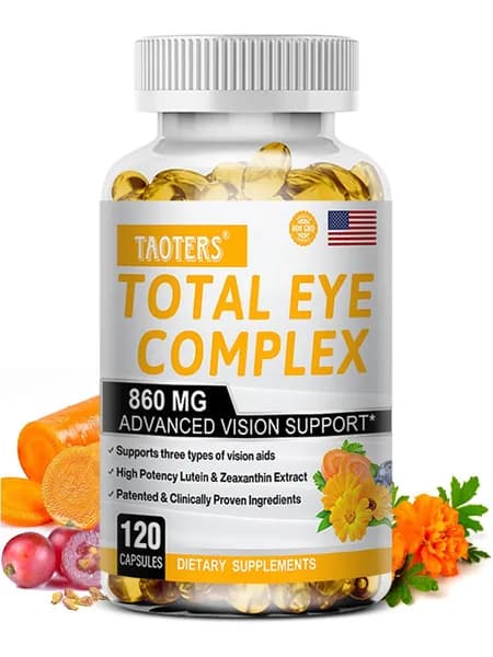 Комплекс для здоровья глаз Total Eye Complex с экстрактами лютеина и зеаксантина поддерживает здоровье глаз и хорошее зрение. 60/120 капсул.