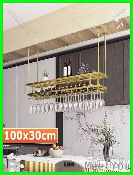 Подвесная винная полка/шкаф, 100 см, для дома и бара