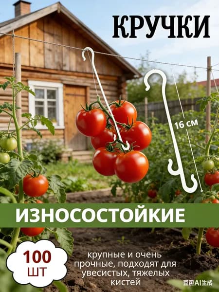 Скобы садовые 160 мм ø20 мм пластик 100 шт