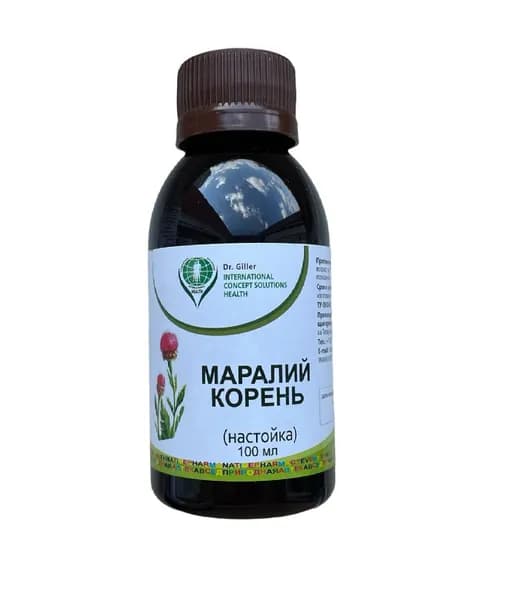 Травяная настойка маралий корень при цистите, простатите, для повышения потенции, при головных болях, при диабете, при алкогольных и наркотических зависимостях Silver Giller, 100мл