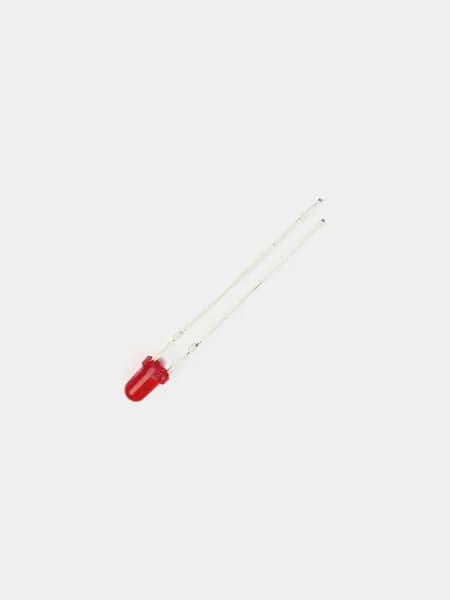 Светодиод 3мм красный 25.4мм 2мкд 5v (5шт)