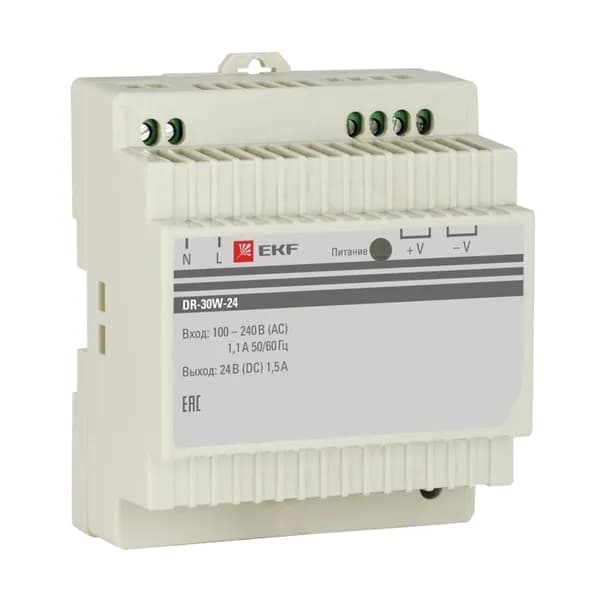 EKF Блок питания 24В DR-30W-24 PROxima (dr-30w-24)
