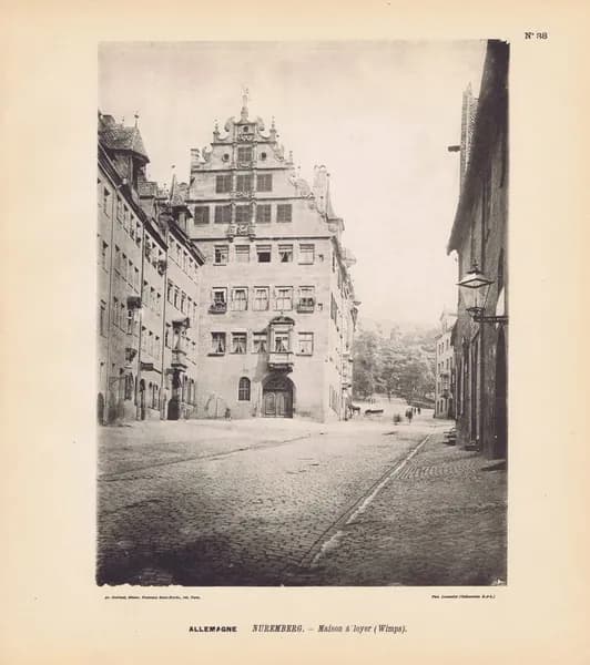 Германия. Город Нюрнберг. Доходный дом. Антикварная фототипия. Берлин, 1896 г.