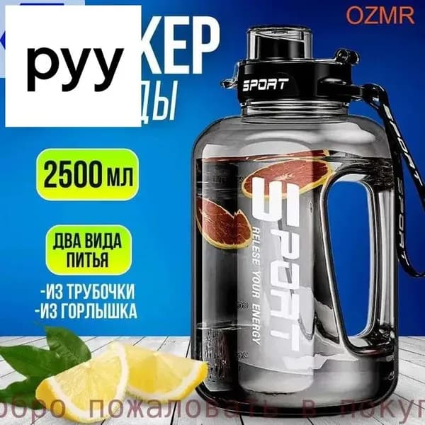 Шейкер спортивный, 2500 мл
