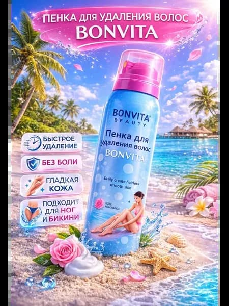 Пенка для удаления волос BONVITA спрей депиляция