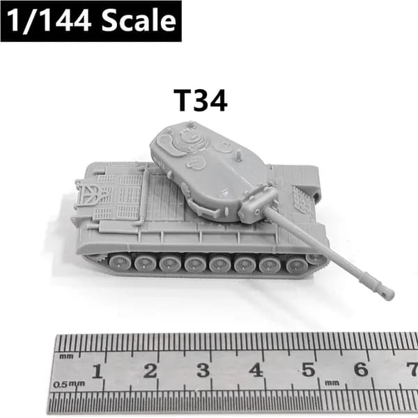 Миниатюрная модель танка в масштабе 1:144, напечатанная на 3D-принтере, из смолы, основные боевые танки армии США Второй мировой войны M4A1/M3/M26/M4A3/M1128
