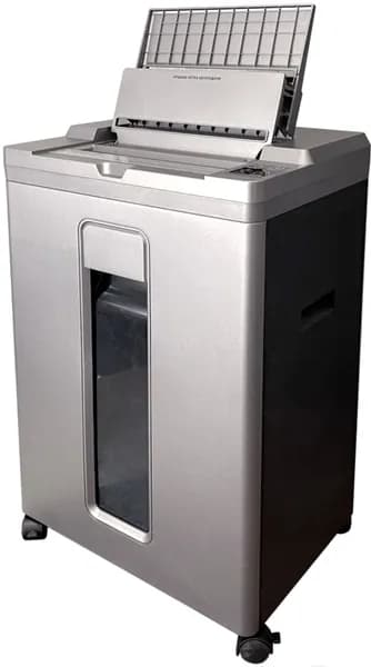 Шредер Office Kit SA200 (1,9х10) серый/черный с автоподачей (секр.P-5) фрагменты 200лист. 23лтр. пл.карты