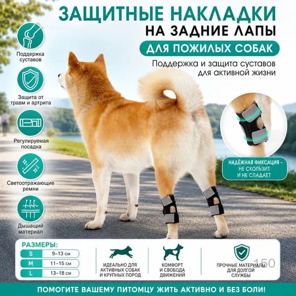 Защитные накладки на задние лапы для пожилых собак