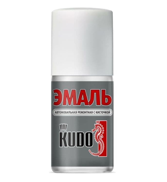 Эмаль автомобильная KUDO ремонтная с кисточкой, Алкидная, Черный 601