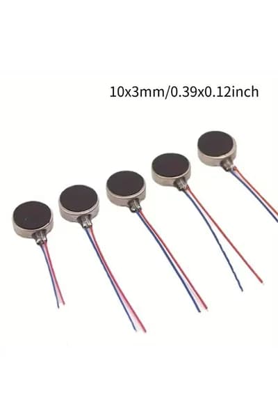5 шт. 10x3mm Мини вибрационный двигатель DC 3V 12000rpm Плоская монета кнопочного типа Micro DC Вибрационный двигатель для мобильного телефона Пейджер Планшет