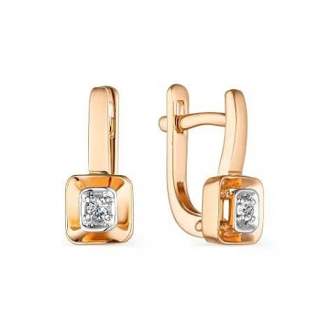 Серьги из золота 585 пробы 23554-100 с бриллиантами