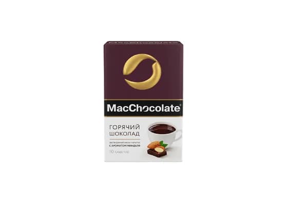 MacChocolate Растворимый напиток Горячий шоколад, Миндаль, 20 г х 10 пак