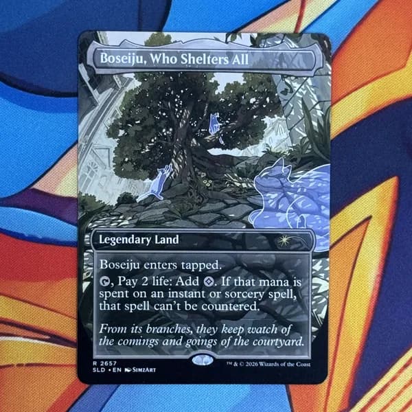 Кастомные прокси-карты высокого качества, MTG PROXY CARDS фойловые карты не, стандартный размер Boseiju, Who Shelters All SLD # 2657