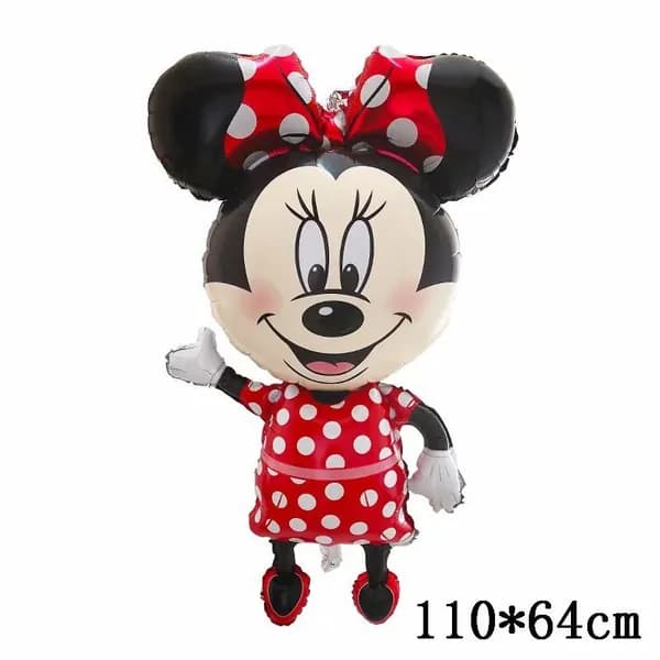 Огромный фольговый шар Mickey Minnie Mouse с бантиком, праздничный декор