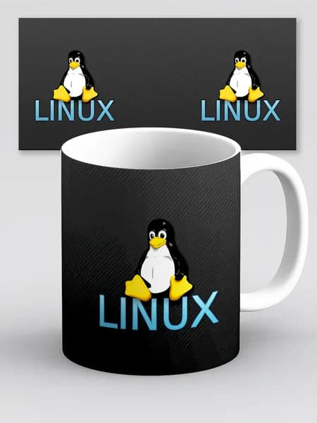 Кружка с приколом мем логотип Линукс Linux