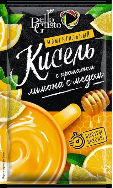 Кисель моментальный Лимон с медом Bello Gusto 30 г