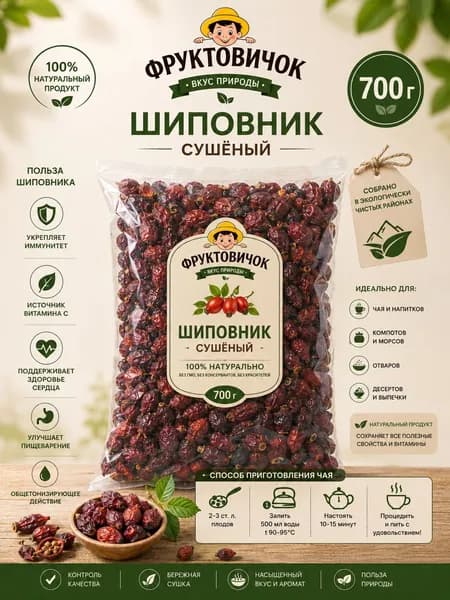 Шиповник сушеный премиум 700 гр.