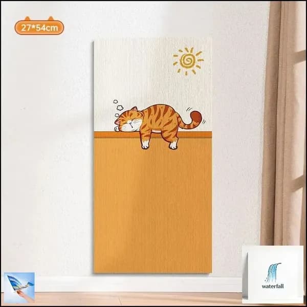 Наклейка на стену с кошачьей когтеточкой