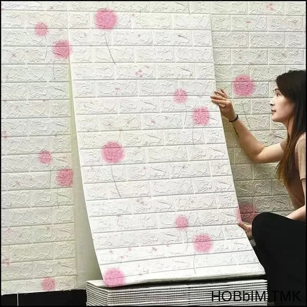 Премиальная 3Dплитка из ПВХ для декора, 70 см на 5 метров, мягкая самоклеящаяся настенная панель, применяемая в интерьере