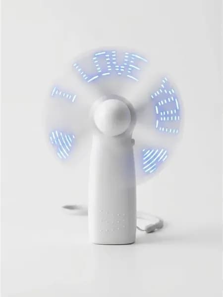 Вентилятор ручной мини портативный светодиодный LED свет