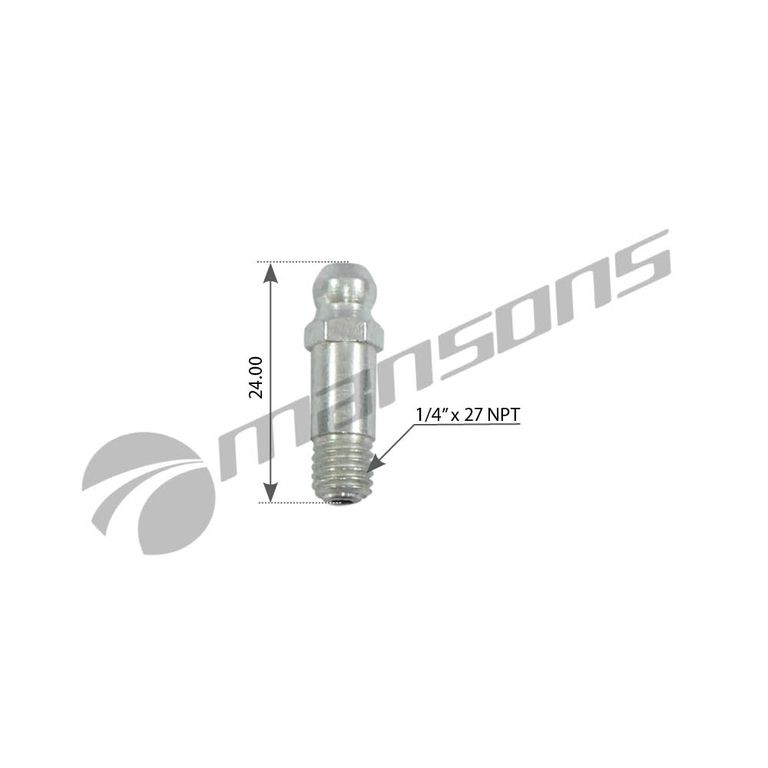 Масленка прямая 180 градусов 1/4"x27 NPT арт G11 MANSONS