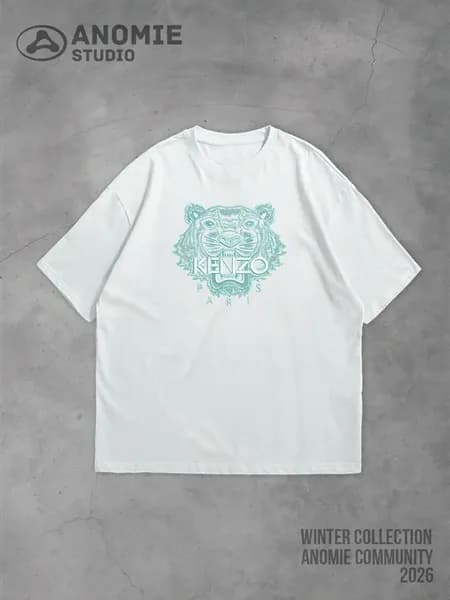 Футболка с принтом y2k Kenzo Tiger