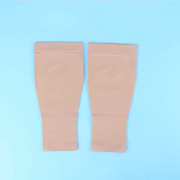 Медицинские компрессионные чулки 30-40 мм рт. ст. с открытым носком для защиты голени, цвет хаки, размер m
