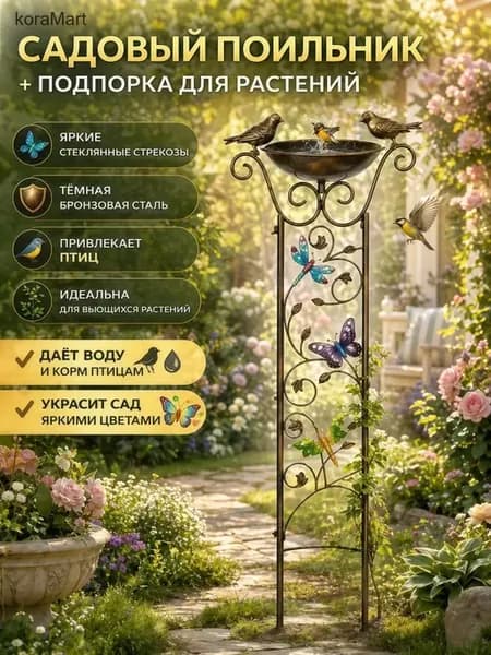 Поилка для птичек садовая