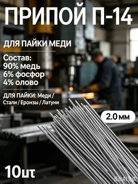 припой для пайки холодильников / Пайка , стали, бронзы, латуни /Для ремонта холодильника/Алюминиевый сплав/2 mm 10 pieces
