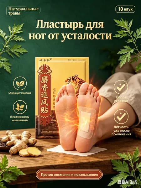 Тибетский пластырь от боли в суставах и спине, с тигровой костью, согревающий