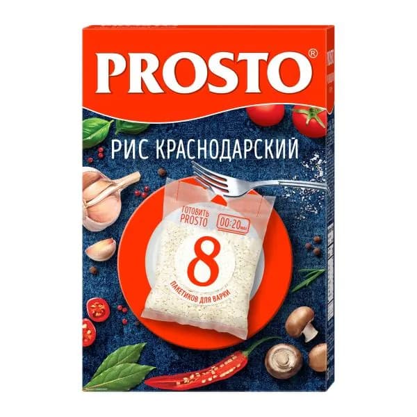 Рис Prosto Краснодарский круглозерный 8пак*62.5г