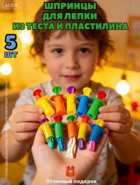 Набор шприцов-экструдеров для лепки из теста и пластилина