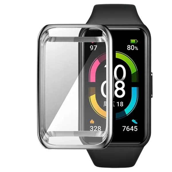 чехол для huawei band 7 6 / honor band 7 6, мягкий корпус с полным покрытием из тпу