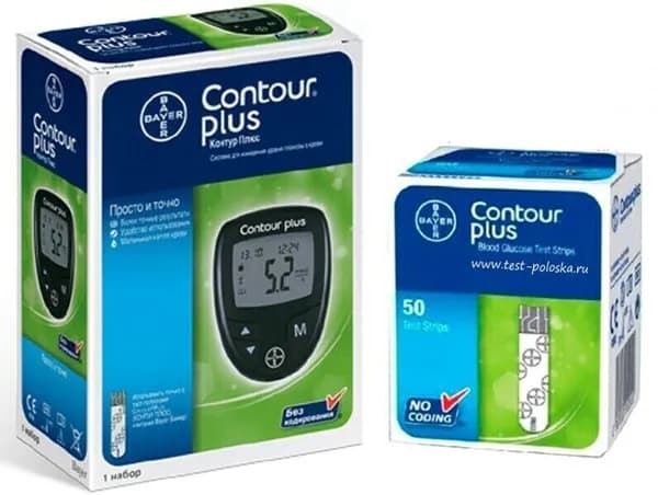 Глюкометр Контур Плюс( Contour Plus) с прокалывателем + тест-полоски № 50
