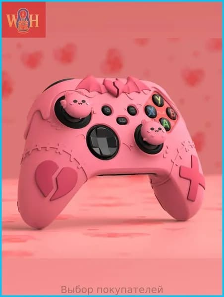 Готический силиконовый чехол для геймпада Xbox Series X/S, персиково-розовый