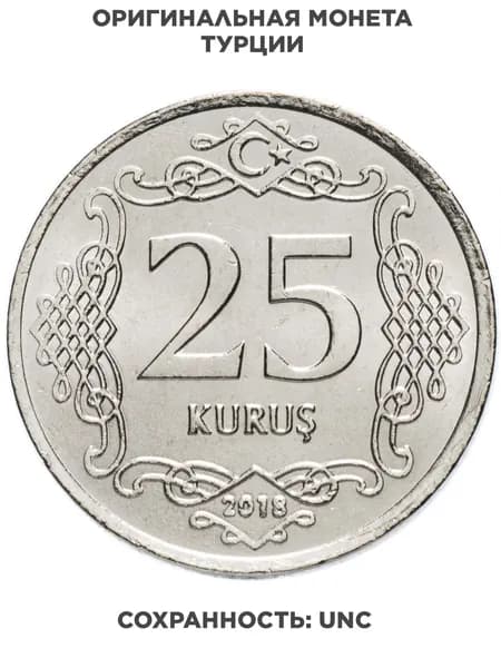 Турция 25 курушей kurus 2009-2022
