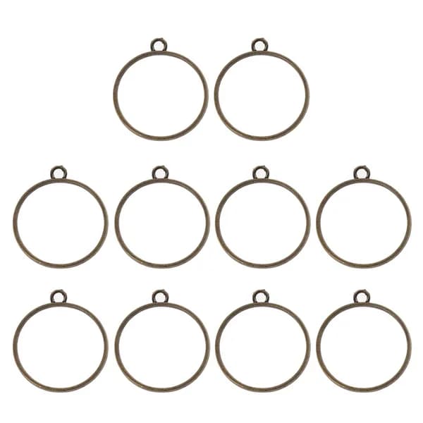 10 Шт./компл. Заготовки безеля из смолы, лотки, круглая подвесная рамка DIY для прессованного цветка
