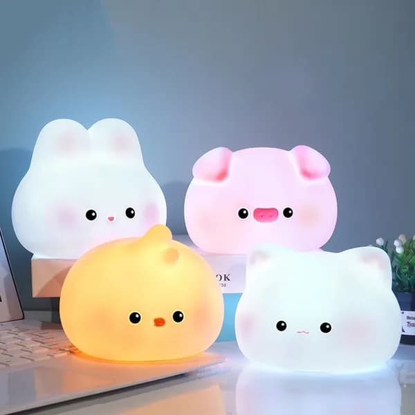 Светящийся ночник-игрушка Sanrio, фигурка для торта, детский сюрприз-бокс, кошка-собака, винил
