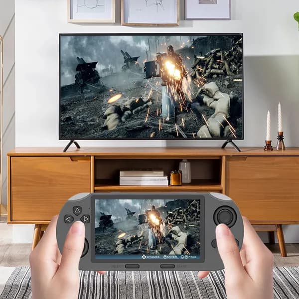 Горизонтальная портативная консоль с IPS экраном 4.5", 30000+ игр, мультиэмулятор