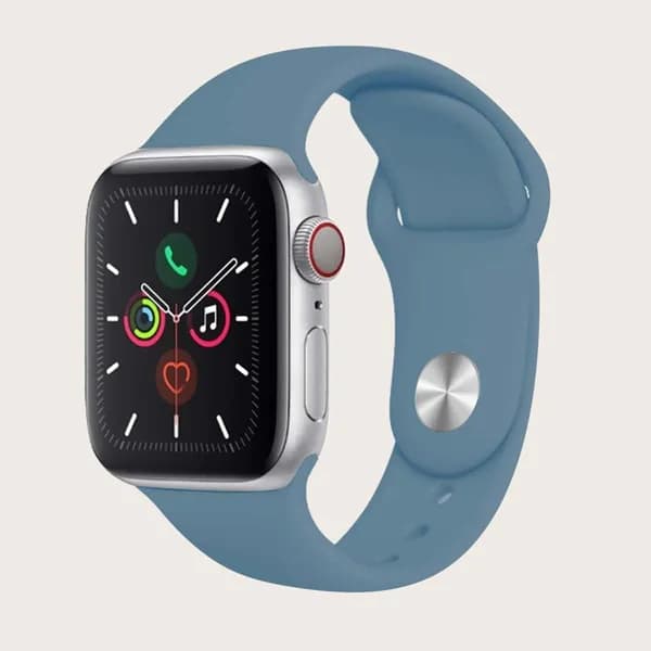 Силиконовый ремешок для часов Apple Watch 38/40/41 мм / Ремешок для часов эпл вотч 38/40/41 мм васильковый (№76), размер S
